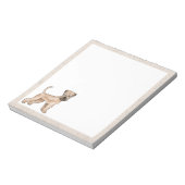 ソフトコートウィートテリアドッグキュートイラストレーション ノートパッド (回転)