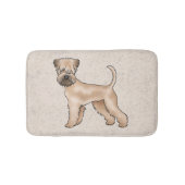 ソフトコートウィートテリアドッグキュートイラストレーション バスマット (正面)