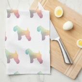 ソフトコートウィートテリアドッグジオパステル キッチンタオル (四つ折り)