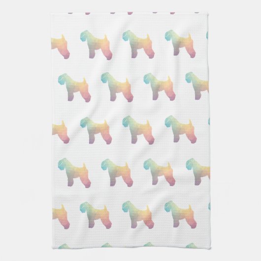 ソフトコートウィートテリアドッグジオパステル キッチンタオル (縦)