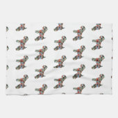 ソフトコートウィートテリアドッグジオプレイド キッチンタオル (横)