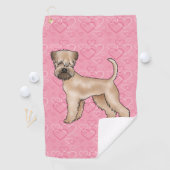 ソフトコートウィートテリアドッグハートピンク ゴルフタオル (インサイチュ)