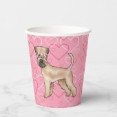 ソフトコートウィートテリアドッグハートピンク 紙コップ (正面)