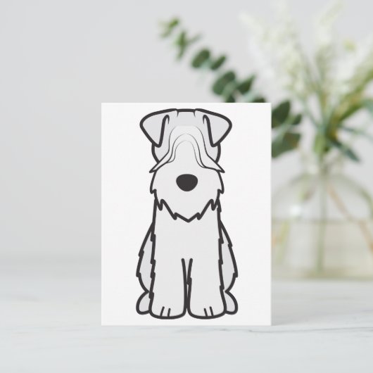 ソフトコートウィートテリアドッグマンガ ポストカード (スタンド正面)