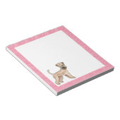 ソフトコートウィートテリアドッグラブハートパターン ノートパッド (アングル)