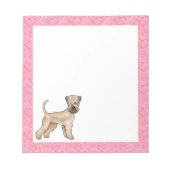 ソフトコートウィートテリアドッグラブハートパターン ノートパッド (正面)