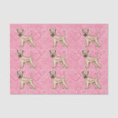 ソフトコートウィートテリアドッグラブハートパターン 薄葉紙 (正面)
