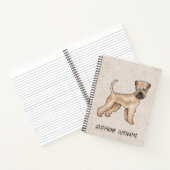 ソフトコートウィートテリアドッグ及び文字カスタム付き ノートブック (内部)