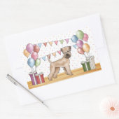 ソフトコートウィートテリアパステルカラー誕生日 長方形シール (封筒)