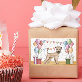 ソフトコートウィートテリアパステルカラー誕生日 長方形シール