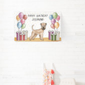 ソフトコートウィートテリアパステルハッピーバースデー 横断幕 (インサイチュ)