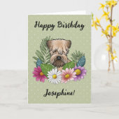 ソフトコートウィートテリアフローラハッピーバースデー カード (黄色い花)