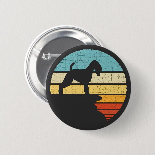 ソフトコートウィートテリアレトロヴィンテージドッグ 缶バッジ (正面&裏面)