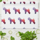 ソフトコートウィートテリアードグジオパープル キッチンタオル (折り畳み)