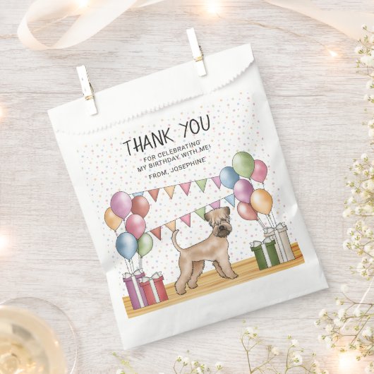 ソフトコートウィートテリアードッグ誕生日ありがとう フェイバーバッグ (クリップ留めされた状態)