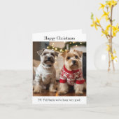 ソフトコートウィートテリア犬クリスマスカード カード (黄色い花)