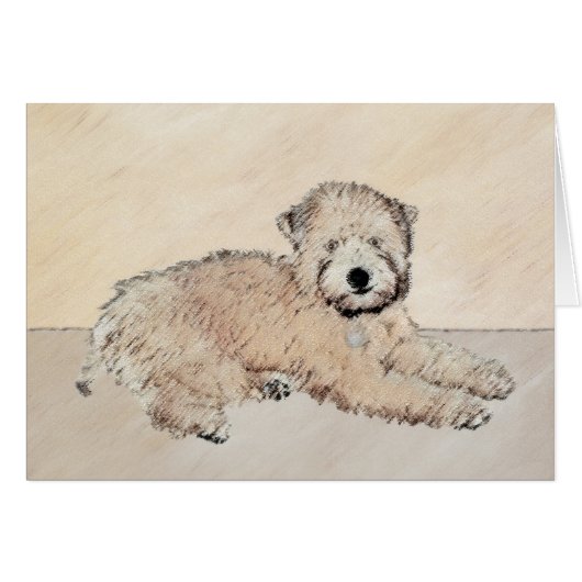 ソフトコートウィートテリア絵画ズオリジナルアート (正面横)