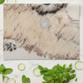 ソフトコートウィートテリア絵画ズオリジナルアート キッチンタオル (折り畳み)