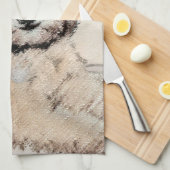 ソフトコートウィートテリア絵画ズオリジナルアート キッチンタオル (四つ折り)