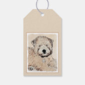 ソフトコートウィートテリア絵画ズオリジナルアート ギフトタグ (裏面)