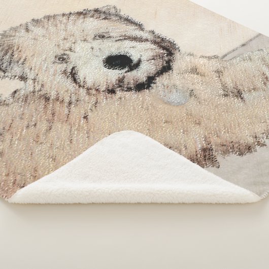 ソフトコートウィートテリア絵画ズオリジナルアート シェルパブランケット (3/4)