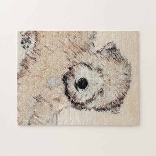 ソフトコートウィートテリア絵画ズオリジナルアート ジグソーパズル (横)