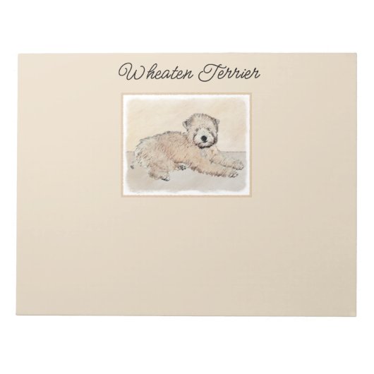 ソフトコートウィートテリア絵画ズオリジナルアート ノートパッド (正面)