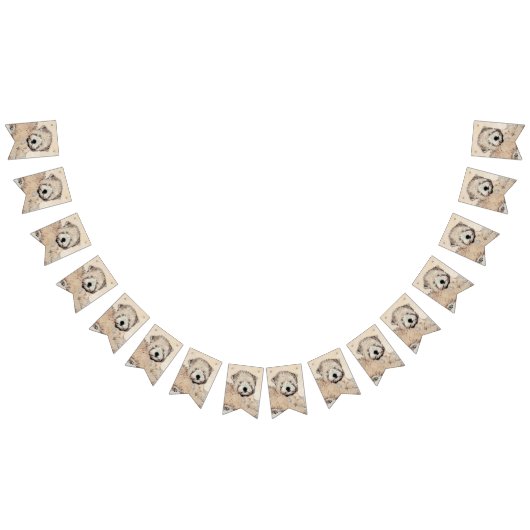 ソフトコートウィートテリア絵画ズオリジナルアート バンティングフラッグ (全)