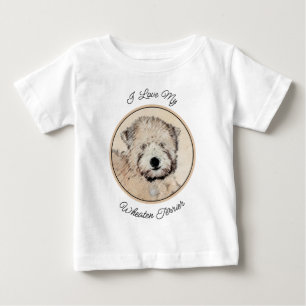ソフトコートウィートテリア絵画ズオリジナルアート ベビーTシャツ