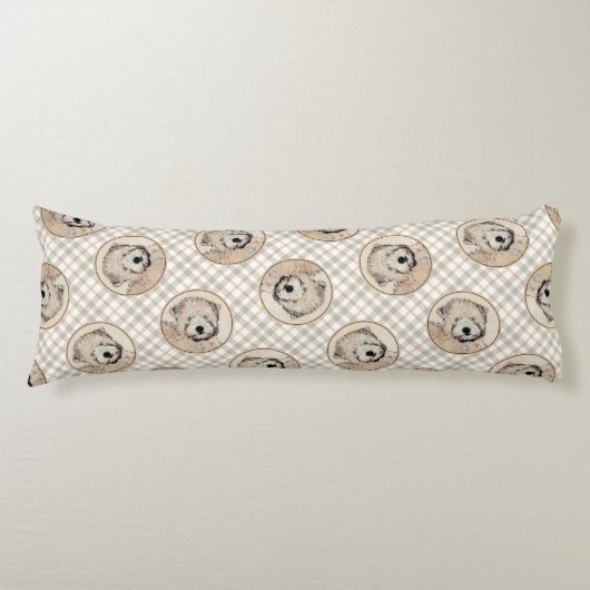 ソフトコートウィートテリア絵画ズオリジナルアート ボディピロー (正面)