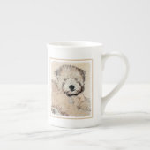 ソフトコートウィートテリア絵画ズオリジナルアート ボーンチャイナマグカップ (右)