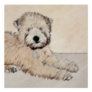 ソフトコートウィートテリア絵画ズオリジナルアート ポスター