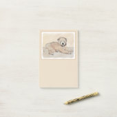 ソフトコートウィートテリア絵画ズオリジナルアート ポストイット (デスク上)