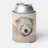 ソフトコートウィートテリア絵画ズオリジナルアート 缶クーラー (缶裏面)