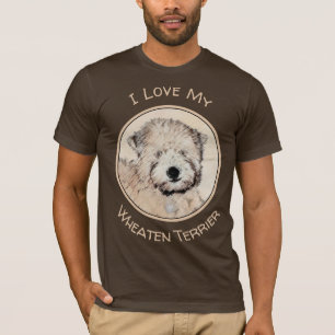 ソフトコートウィートテリア絵画ズオリジナルアート Tシャツ