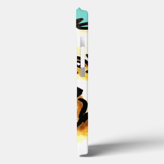 ソフトコートウィートテリア顔アクア Case-Mate iPhoneケース (裏面 / 左)