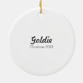 ソフトコートウィートテリア顔 パーソナライズされた セラミックオーナメント (裏面)