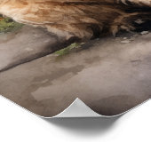 ソフトコートウィートドッグアートプリントポスター ポスター (角)