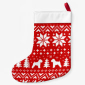 ソフトコートホイートンテリアシルエットドッグカスタム スモールクリスマスストッキング (裏面)