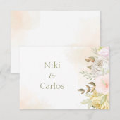 ソフトコーパーソナライズされたラルお礼カード サンキューカード (正面/裏面)