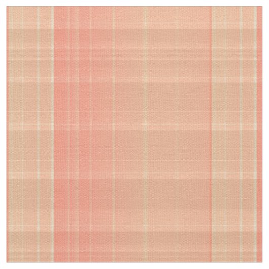 ソフトコーラルピーチ格子模様 ファブリック (クローズアップ)