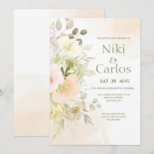 ソフトコーラル招待状 招待状 (正面/裏面)