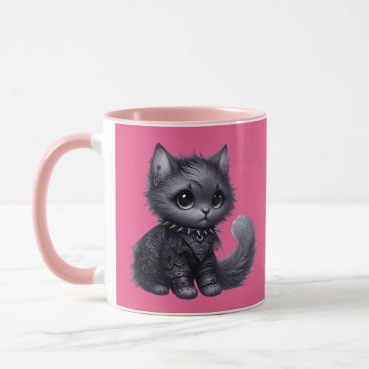 ソフトゴス可愛い子猫 マグカップ (左)