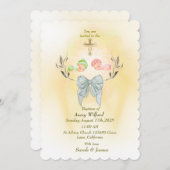 ソフトゴールデンクロスバプテスマの招待 招待状 (正面/裏面)