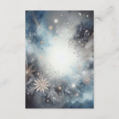 ソフトゴールデンダスティブルーロマンス結婚ズ エンクロージャーカード (裏面)