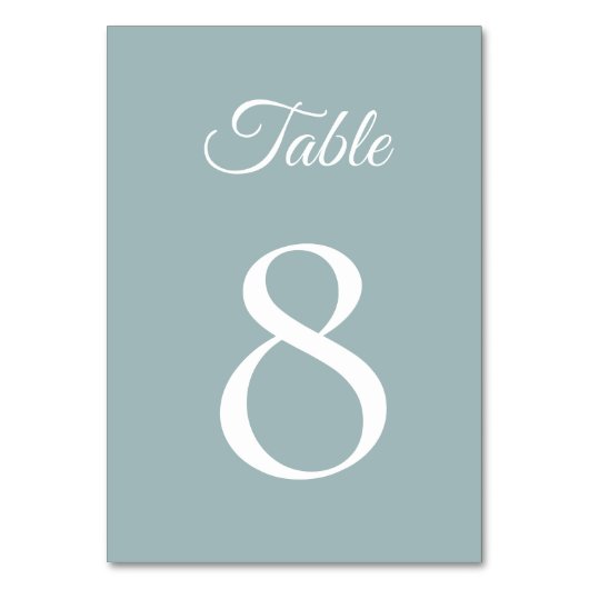 ソフトゴールデンダスティブルーロマンス結婚ズ テーブルナンバー (正面)