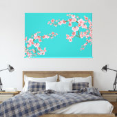 ソフトサクラ水彩画 キャンバスプリント (インサイチュ (寝室))