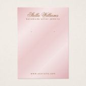 ソフトサテンピンクイヤリングディスプレイカード (正面)