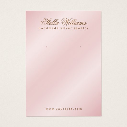 ソフトサテンピンクイヤリングディスプレイカード (正面)