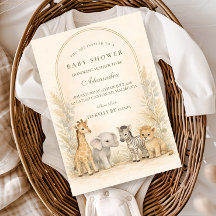 ソフトサファリジャングルベイビーシャワー